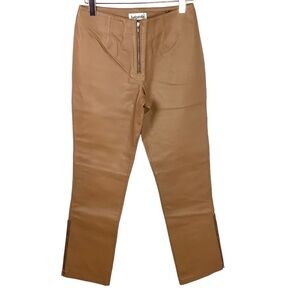 VINTAGE LEATHER ZIPPERED HEM BAGATELLE NWOT PANTS